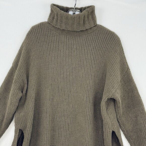 Aerie Olive Green Soft Cozy Turtleneck Sweater Size XS slightly oversized - Picture 3 of 16